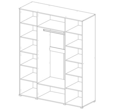 Фото Шкаф Вегас 4Д (180) четырехдверный в Алуште по цене 47 790 ₽ от производителя Горизонт, код товара 2000001539170 шт Фото Шкаф Вегас 4Д (180) четырехдверный от производителя Горизонт в Алуште по цене 47 790 ₽