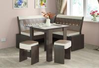 Кухонная лавка Кантри мини (венге, кожзам темно-коричневый №725 (ТриЯ) ) в Алуште от производителя в интернет магазине Планета Комфорта Кухонная лавка Кантри мини (венге, кожзам темно-коричневый №725 (ТриЯ) ) в Алуште от производителя