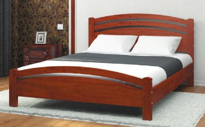 Кровать двуспальная Камелия-3 (СМ 140х200) без основания с универсальными царгами ( 140х200 , дерево , вишня , без подъемного мех. , без ящиков , без матраса (Браво-мебель) )