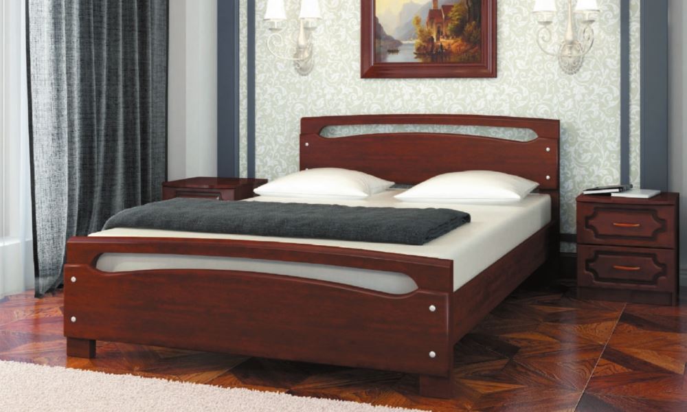 Фото Кровать двуспальная Камелия-2 (СМ 140х200) без основания с универсальными царгами от производителя Браво-мебель в Алуште по цене 17 120 ₽