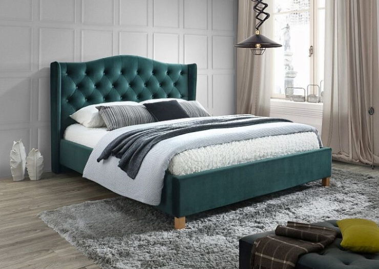 Фото Кровать двуспальная Signal Aspen velvet (СМ 160х200) c ортопедическим основанием от производителя Signal в Алуште по цене 71&nbsp;600 ₽