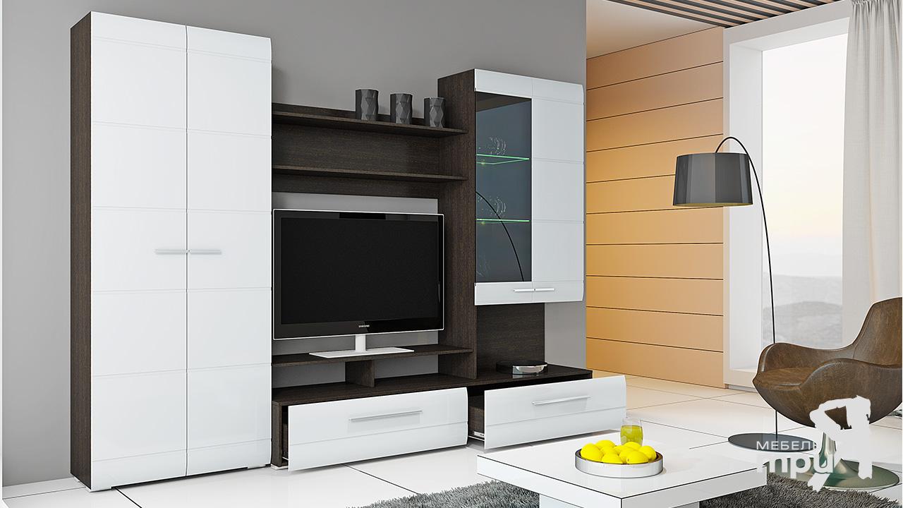 Фото Стенка Вега ТД-196.01 полки с перегородкой от производителя ТриЯ в Алуште по цене 66 640 ₽