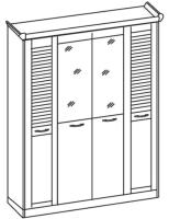 Фото  шкаф прованс (182) четырехдверный производитель Ставрополь Мебель