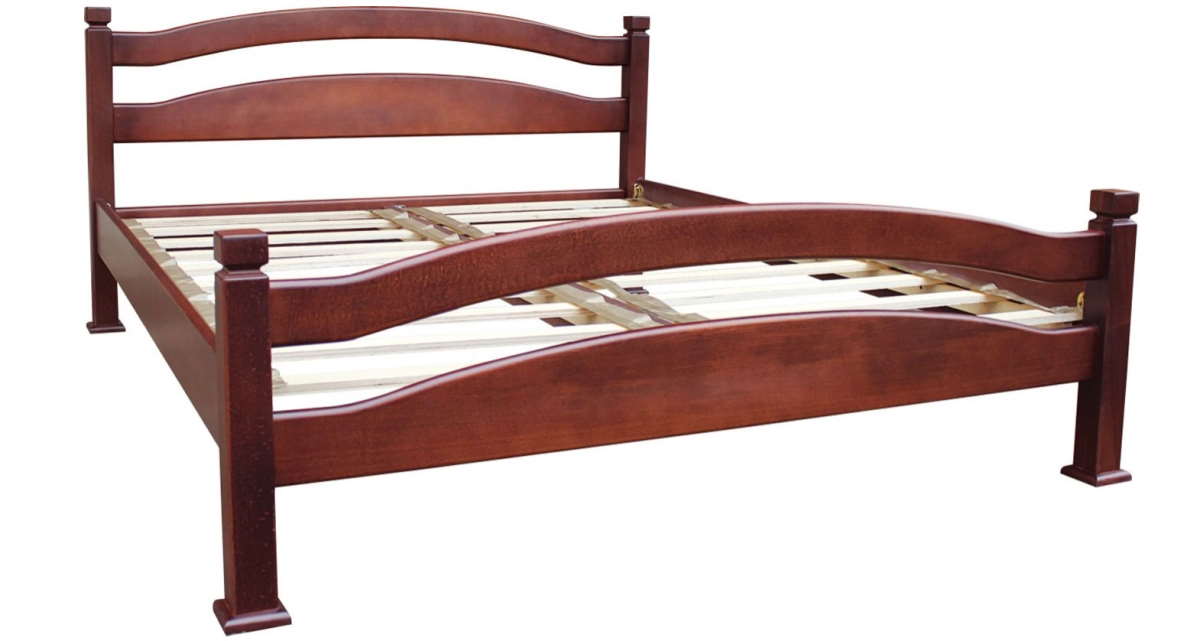 Фото Кровать двуспальная №6 (бук) (СМ 140х200) основание ламелии от производителя Алина мебель в Алуште по цене 28 220 ₽