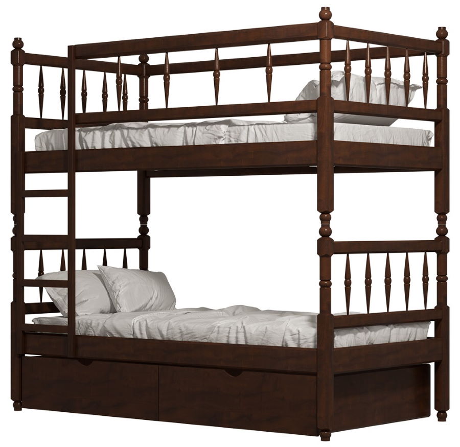 Фото Кровать двухъярусная №2 (СМ 80х190) с основанием от производителя Фант-мебель в Алуште по цене 37&nbsp;680 ₽