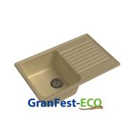 Мойка Granfest eco-78 (ГР 740х480хh200) (шир.ящ.min 720) без сифона (Цвет мойки черный) в Алуште от производителя в интернет магазине Планета Комфорта Мойка Granfest eco-78 (ГР 740х480хh200) (шир.ящ.min 720) без сифона (Цвет мойки черный) в Алуште от производителя