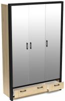 Фото  шкаф бостон (135) трехдверный (3 зеркала) производитель СБК