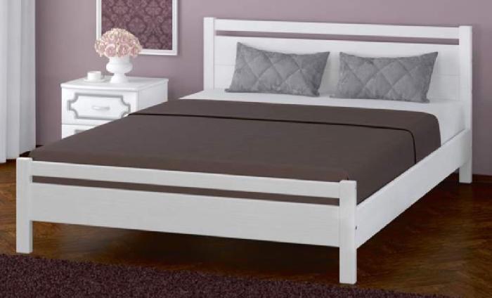 Кровать односпальная Вероника-1 (СМ 120х200) без основания с универсальными царгами ( 120х200 , дерево , белый античный , без подъемного мех. , без ящиков , без матраса (Браво-мебель) )