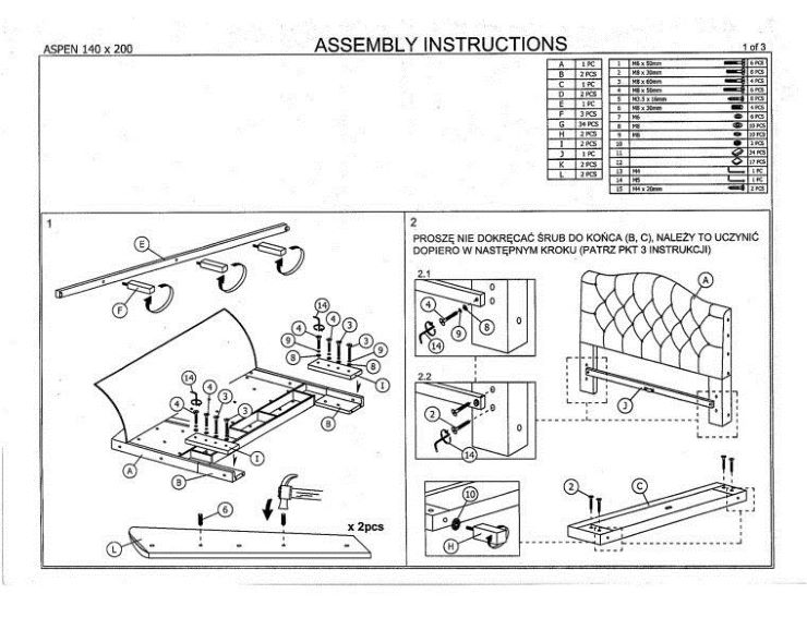 Фото Кровать двуспальная Signal Aspen (СМ 140х200) c ортопедическим основанием от производителя Signal в Алуште по цене 69 060 ₽