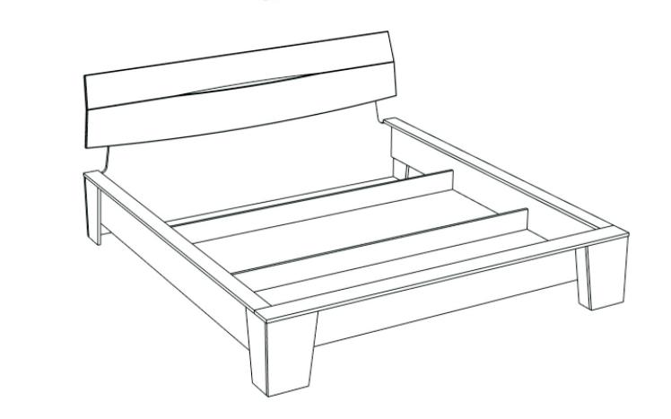 Фото Кровать двуспальная Стреза NEW (СМ 180х200) без основания от производителя СБК в Алуште по цене 8 460 ₽