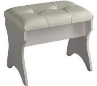 Пуф Алиса (3 категория, белый, светлый  (Мебельсон) ) в Алуште от производителя в интернет магазине Планета Комфорта Пуф Алиса (3 категория, белый, светлый  (Мебельсон) ) в Алуште от производителя