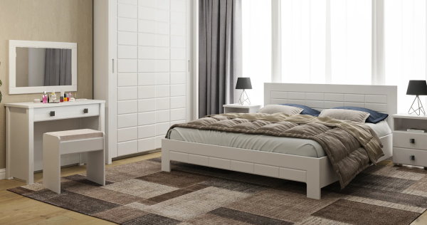 Фото Кровать двуспальная Изабель ИЗ-713К (СМ 180х200) без основания от производителя Компасс в Алуште по цене 21&nbsp;980 ₽