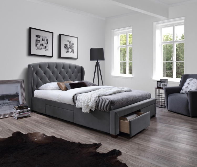 Фото Кровать двуспальная Halmar Sabrina (СМ 160х200) c ортопедическим основанием от производителя Halmar  в Алуште по цене 71&nbsp;530 ₽