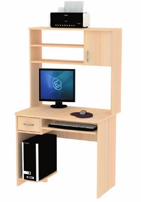Стол компьютерный СК-15  (лдсп, лдсп-дуб молочный,  дуб молочный, дуб молочный (Пирамида) )