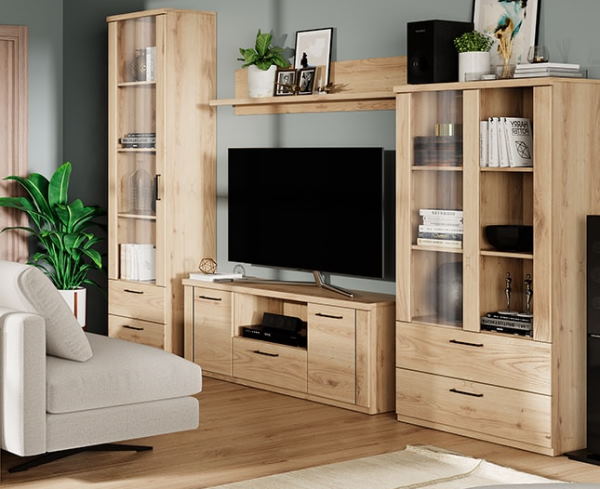 Фото Шкаф с витриной 1V2S Дорсет (Doorset) от производителя Анрэкс в Алуште по цене 16 980 ₽