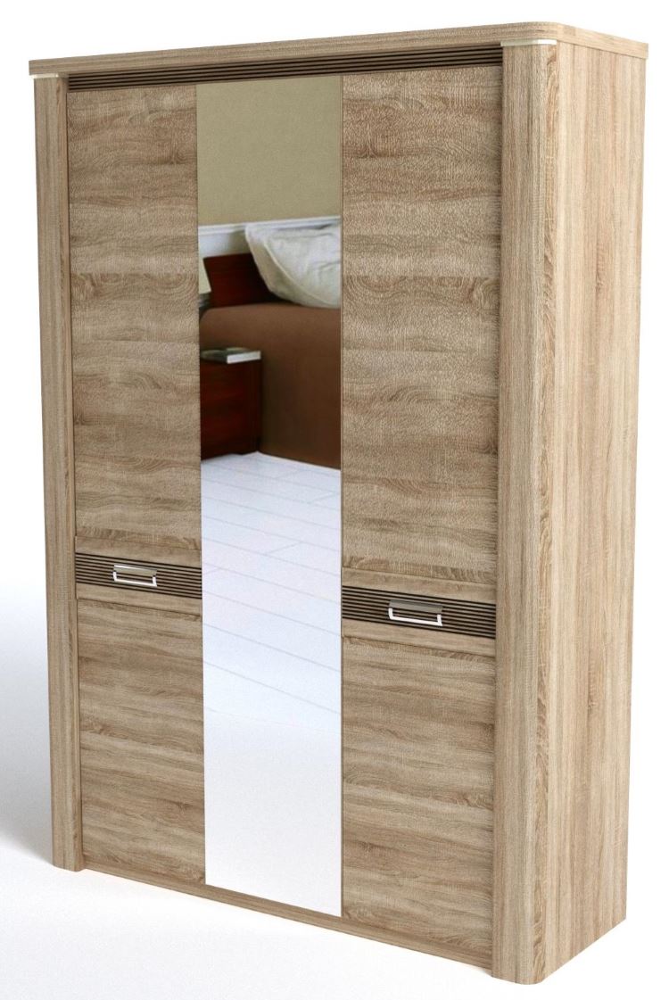 Фото Шкаф Магнолия (160) трехдверный от производителя СБК в Алуште по цене 36 070 ₽