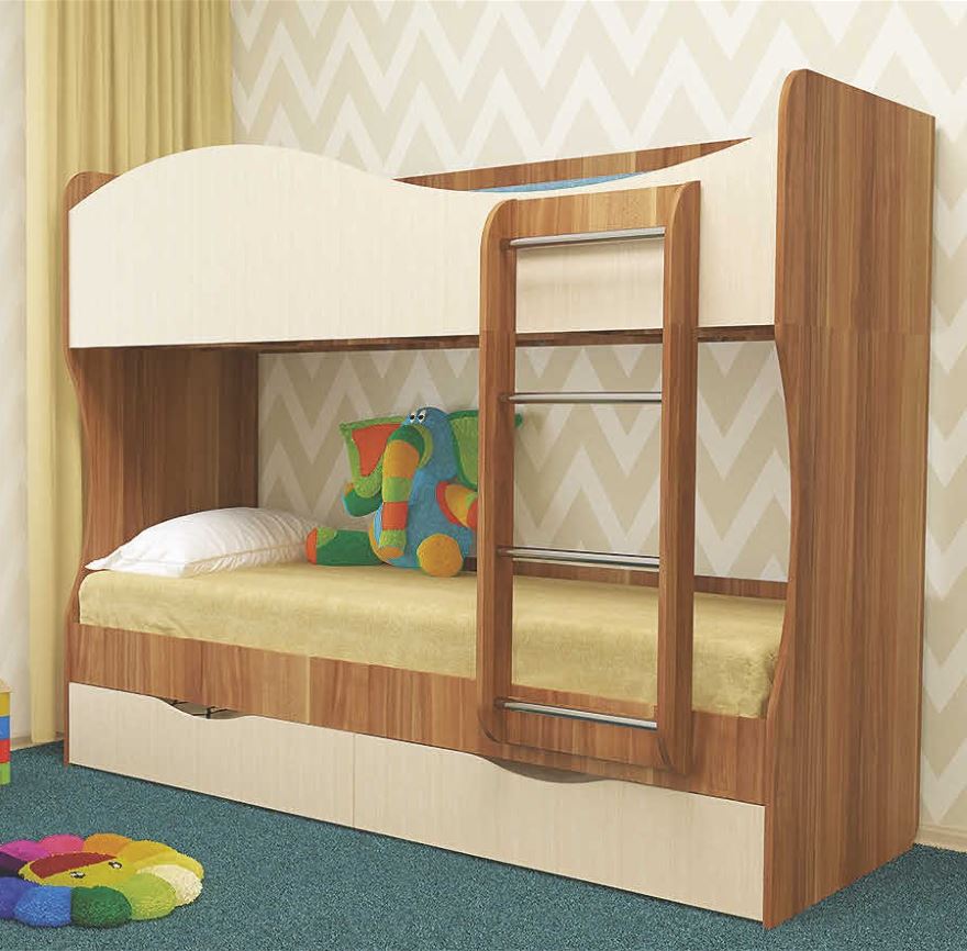 Фото Кровать 2-х ярусная Кузя (СМ 80х200) от производителя Пирамида в Алуште по цене 20&nbsp;430 ₽