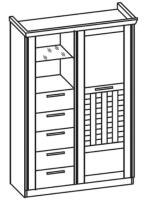 Фото  шкаф комбинированный лира производитель Ставрополь Мебель