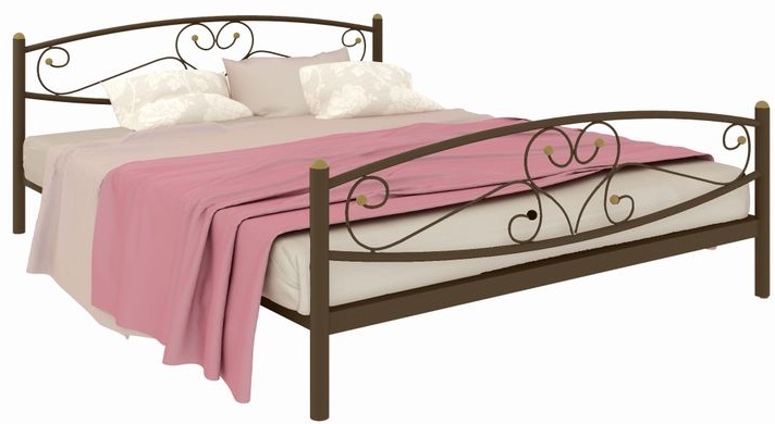 Фото Кровать двуспальная Каролина Plus (СМ 140х200) трубка металл от производителя Милсон в Алуште по цене 13 780 ₽