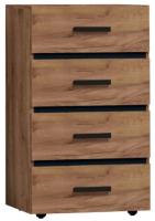 Комод Натура (Nature)-45 (дуб табачный craft-черный (Глазов) ) в Алуште от производителя в интернет магазине Планета Комфорта Комод Натура (Nature)-45 (дуб табачный craft-черный (Глазов) ) в Алуште от производителя