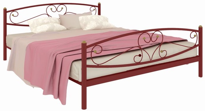 Фото Кровать двуспальная Каролина Plus (СМ 140х200) трубка металл от производителя Милсон в Алуште по цене 13 780 ₽
