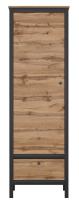 Шкаф Loft REG1D1S (дуб вотан, дуб вотан-черный (Black Red White (БРВ)) ) в Алуште от производителя в интернет магазине Планета Комфорта Шкаф Loft REG1D1S (дуб вотан, дуб вотан-черный (Black Red White (БРВ)) ) в Алуште от производителя