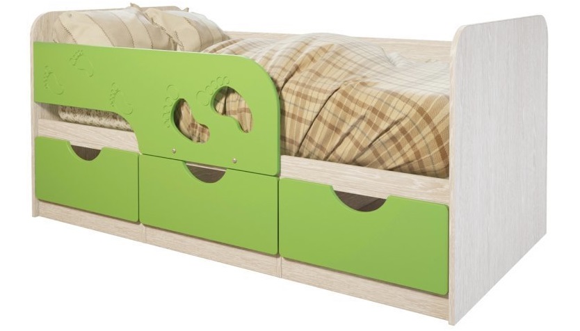 Фото Кровать детская Минима Лего (СМ 80х186) с ящиками от производителя Мебелони в Алуште по цене 13&nbsp;530 ₽