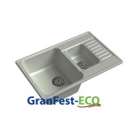 Мойка Granfest eco-21К (ГР 740х480хh200) (шир.ящ.min 720) без сифона (Цвет мойки черный) в Алуште от производителя в интернет магазине Планета Комфорта Мойка Granfest eco-21К (ГР 740х480хh200) (шир.ящ.min 720) без сифона (Цвет мойки черный) в Алуште от производителя