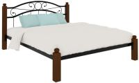 Фото derevyannye-krovati кровать двуспальная надежда lux (см 180х190) трубка металл производитель Милсон