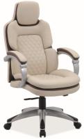 Кресло компьютерное Signal Q-388 (Материал обивки: экокожа, цвет обивки: кремовый-коричневый (Signal) ) в Алуште от производителя 