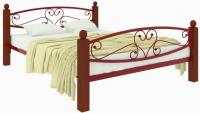 Фото derevyannye-krovati кровать двуспальная каролина lux plus (см 160х190) трубка металл производитель Милсон