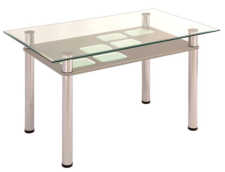 Фото Стол обеденный 3.0 с полкой мдф от производителя Мебель из стекла в Алуште по цене 12 330 ₽