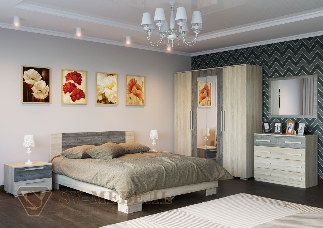 Фото Кровать двуспальная Лагуна-2 (СМ 160х200) комплектуется настилом от производителя SV-мебель в Алуште по цене 14 900 ₽