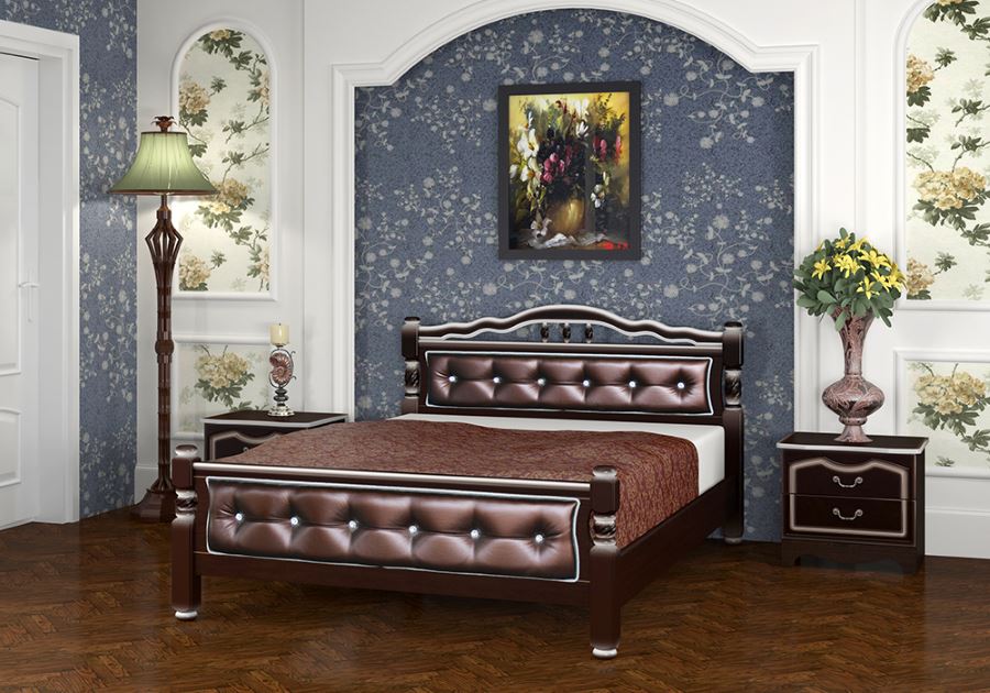 Фото Кровать двуспальная Карина-11 (СМ 140х200) с элементами экокожи, без основания с универсальными царг в Алуште по цене 17 160 ₽ от производителя Браво-мебель, код товара 2000001913697, 2000000869940, 2000000869957 шт Фото Кровать двуспальная Карина-11 (СМ 140х200) с элементами экокожи, без основания с универсальными царг от производителя Браво-мебель в Алуште по цене 17 160 ₽