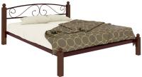 Фото derevyannye-krovati кровать двуспальная вероника lux (см 160х200) трубка металл производитель Милсон