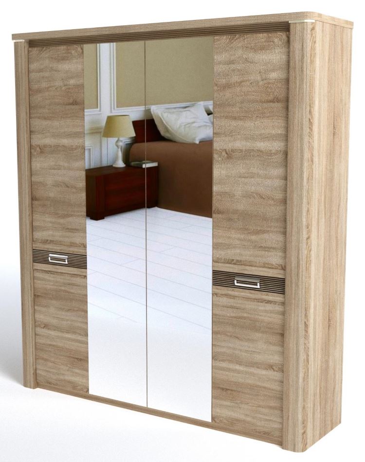 Фото Шкаф Магнолия (205) четырехдверный от производителя СБК в Алуште по цене 43&nbsp;150 ₽