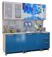 Кухня Люкс Лазурь (2,0) (серый, фотопечать-лазурное небо,(БТС)) в Алуште от производителя 