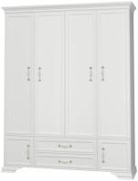 Шкаф Грация ШР-4 (174) без зеркал четырехдверный (борнео, дуб коньяк,(Браво-мебель)) в Алуште от производителя 