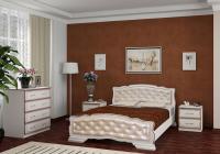 Кровать двуспальная Карина-10 (СМ 140х200) с элементами светлой экокожи, без основания с универсальн в интернет магазине Планета Комфорта Фото derevyannye-krovati кровать двуспальная карина-10 (см 140х200) с элементами светлой экокожи, без основания с универсальн производитель Браво-мебель