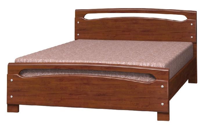 Кровать двуспальная Камелия-2 (СМ 140х200) без основания с универсальными царгами ( 140х200 , дерево , вишня , без подъемного мех. , без ящиков , без матраса (Браво-мебель) )