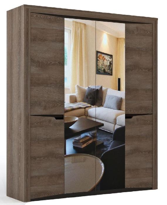 Шкаф Гарда (197) четырехдверный (ясень таормина-белая шагрень, ясень таормина,(СБК)) Шкаф Гарда (197) четырехдверный (ясень таормина-белая шагрень, ясень таормина,(СБК))