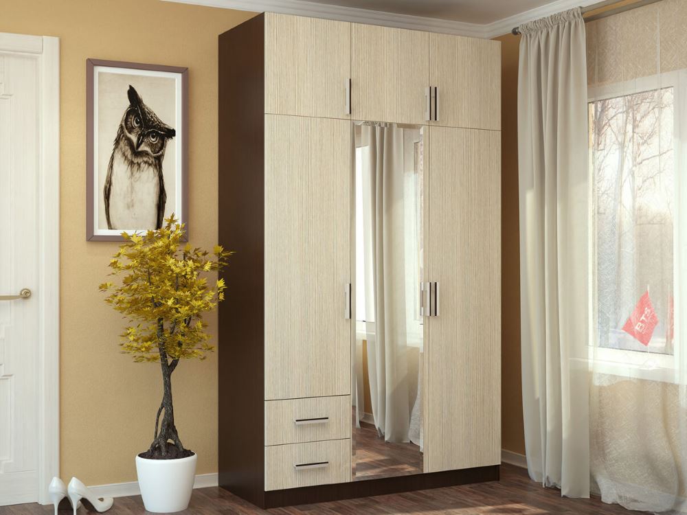 Фото Шкаф с ящиками (129) трехдверный от производителя БТС  в Алуште по цене 15 340 ₽