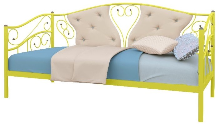 Фото Кровать-тахта односпальная Юлия (СМ 90х190) трубка металл от производителя Милсон в Алуште по цене 17 520 ₽