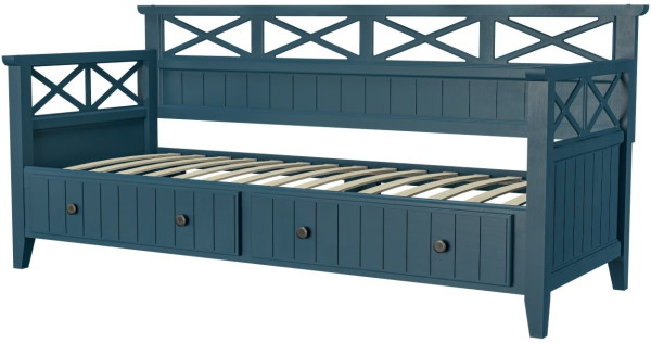 Фото Кровать односпальная Амелия (СМ 80х200) с выдвижными ящиками, без основания с универсальными царгами от производителя Браво-мебель в Алуште по цене 29 730 ₽