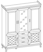 Фото  шкаф ванесса (187) трехдверный производитель Ставрополь Мебель