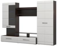 Стенка Верона (Бр) (дуб венге, белый глянец,(Браво-мебель)) в Алуште от производителя в интернет магазине Планета Комфорта Стенка Верона (Бр) (дуб венге, белый глянец,(Браво-мебель)) в Алуште от производителя