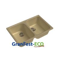 Мойка Granfest eco-15 (ГР 740х480хh200) (шир.ящ.min 720) без сифона (Цвет мойки черный) в Алуште от производителя в интернет магазине Планета Комфорта Мойка Granfest eco-15 (ГР 740х480хh200) (шир.ящ.min 720) без сифона (Цвет мойки черный) в Алуште от производителя
