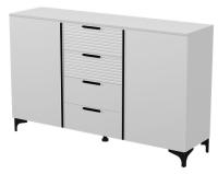 Комод комбинированный Брента (белый снег-лак белый (Браво-мебель) ) в Алуште от производителя 