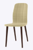 Стул обеденный Бейз Х ( Обивка стула:кожзам , темное дерево, кремовый (Mamadoma) )