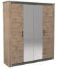Шкаф Денвер 2300 (192) четырехдверный (веллингтон-камень темный, веллингтон,(СБК))
